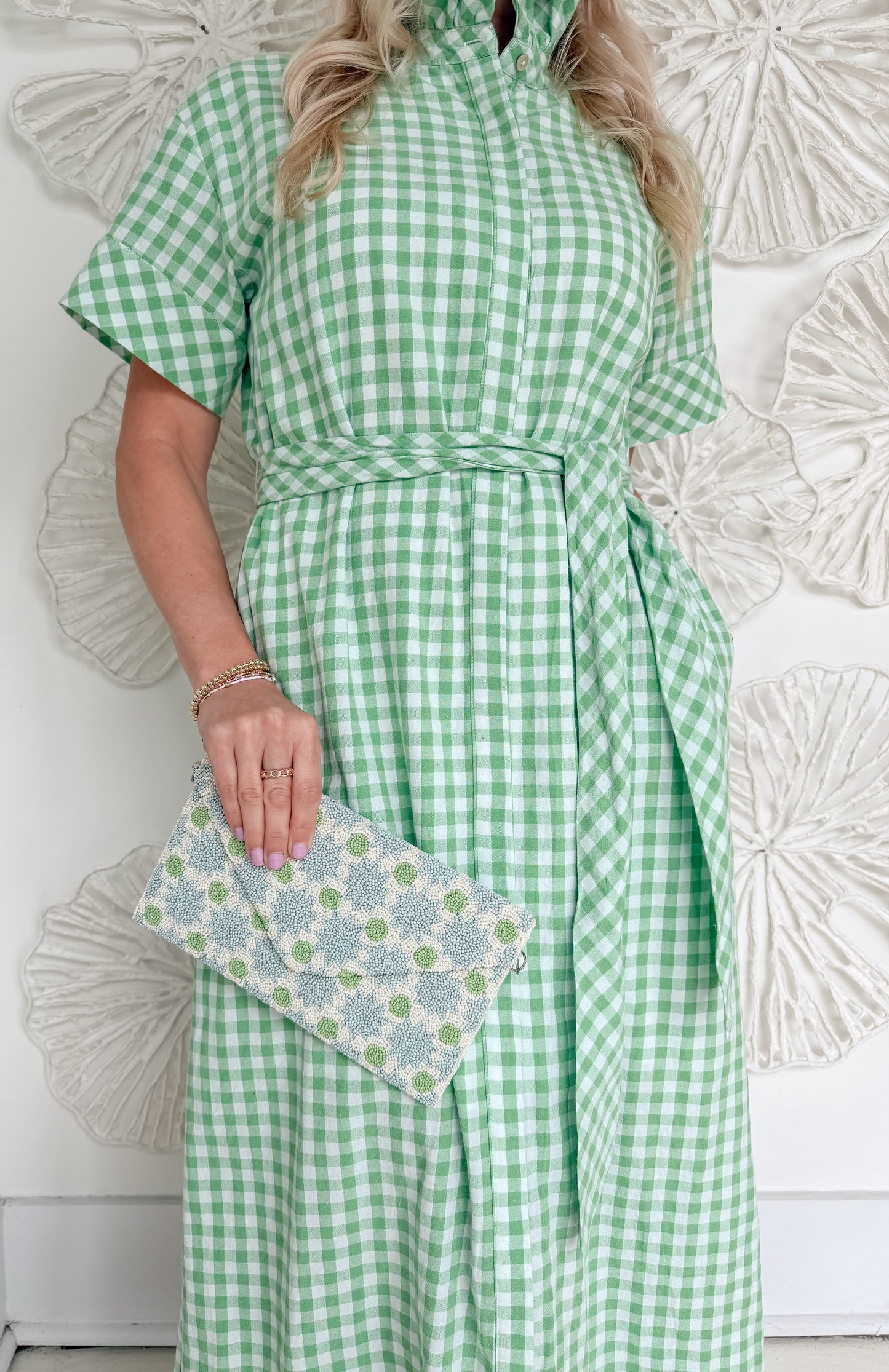 Meadow Green Gingham Midi