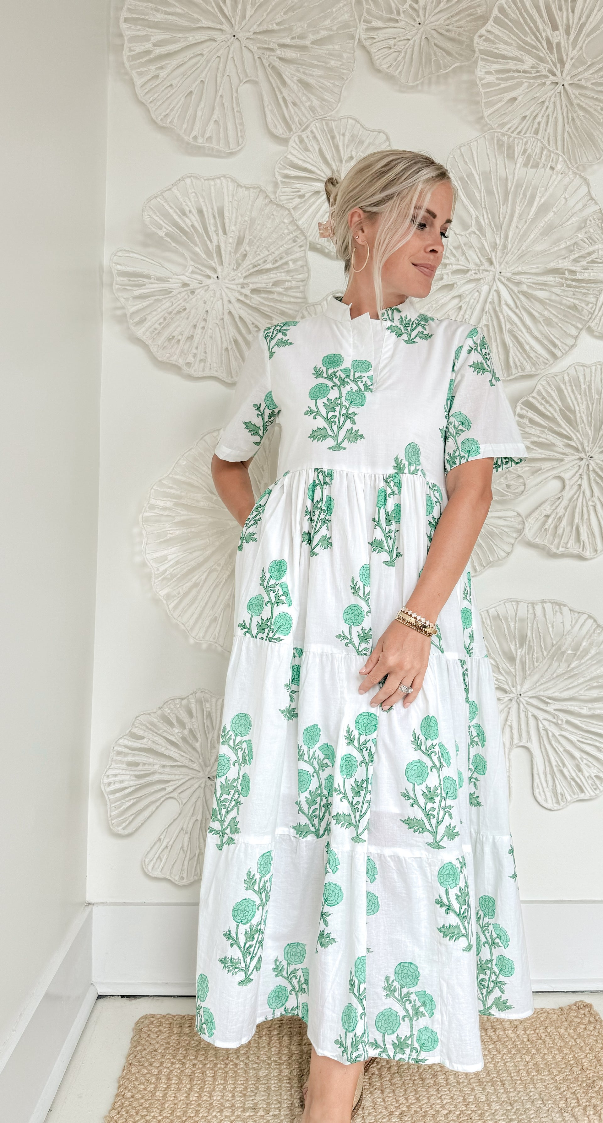 The Daisy Block Print Maxi 🚨 FINAL SALE 🚨 – blueheronboutique