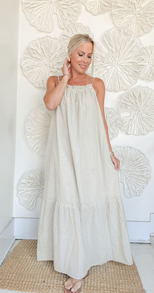 Light Olive Flowy Maxi