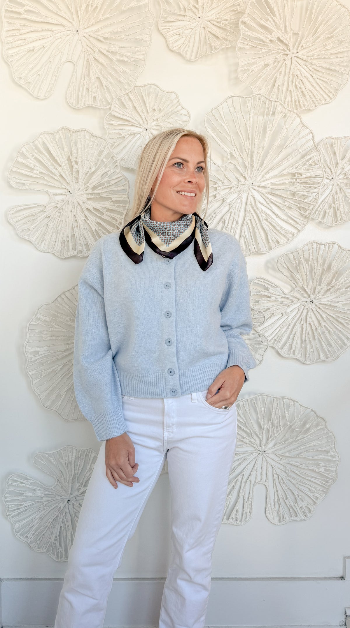Baby Blue Button Sweater