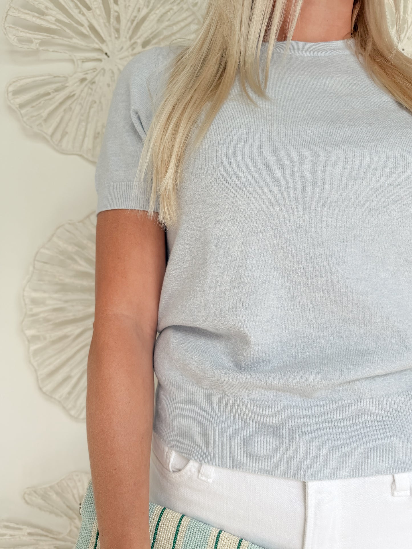 Soft Blue Sweater Top