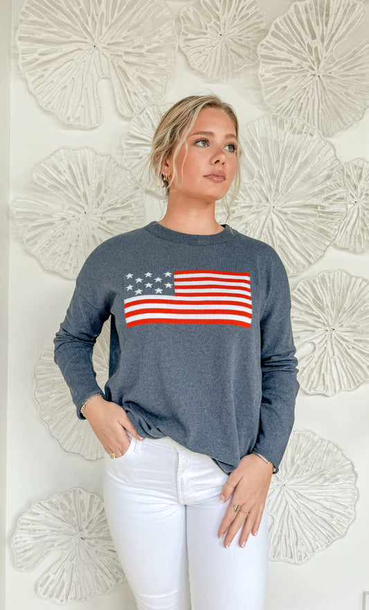 Navy Flag Sweater