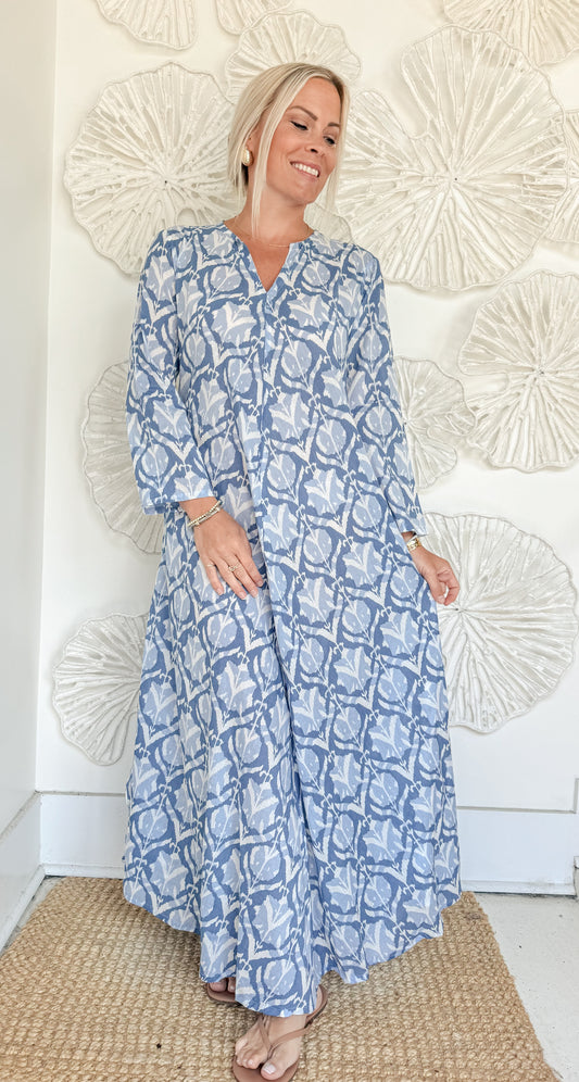 The Calypso Block Print Maxi
