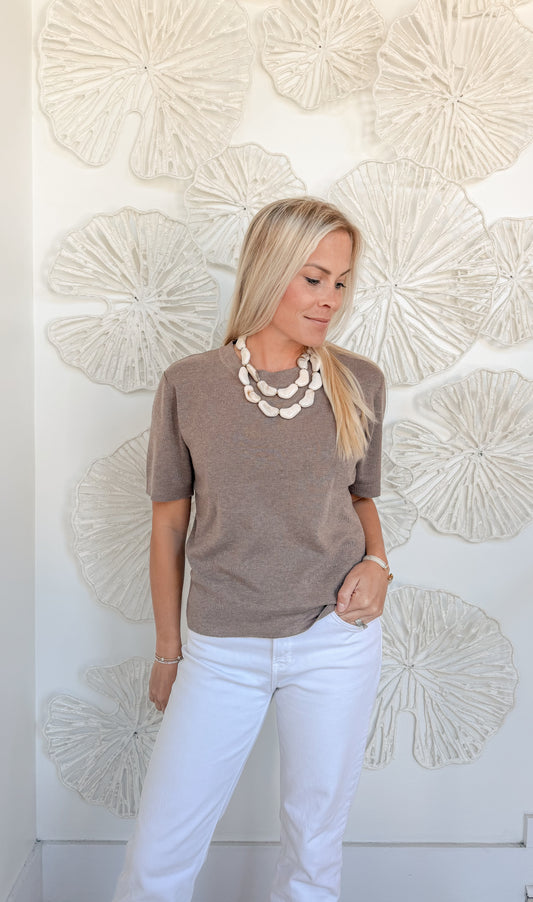Mocha Cashmere Blend Sweater