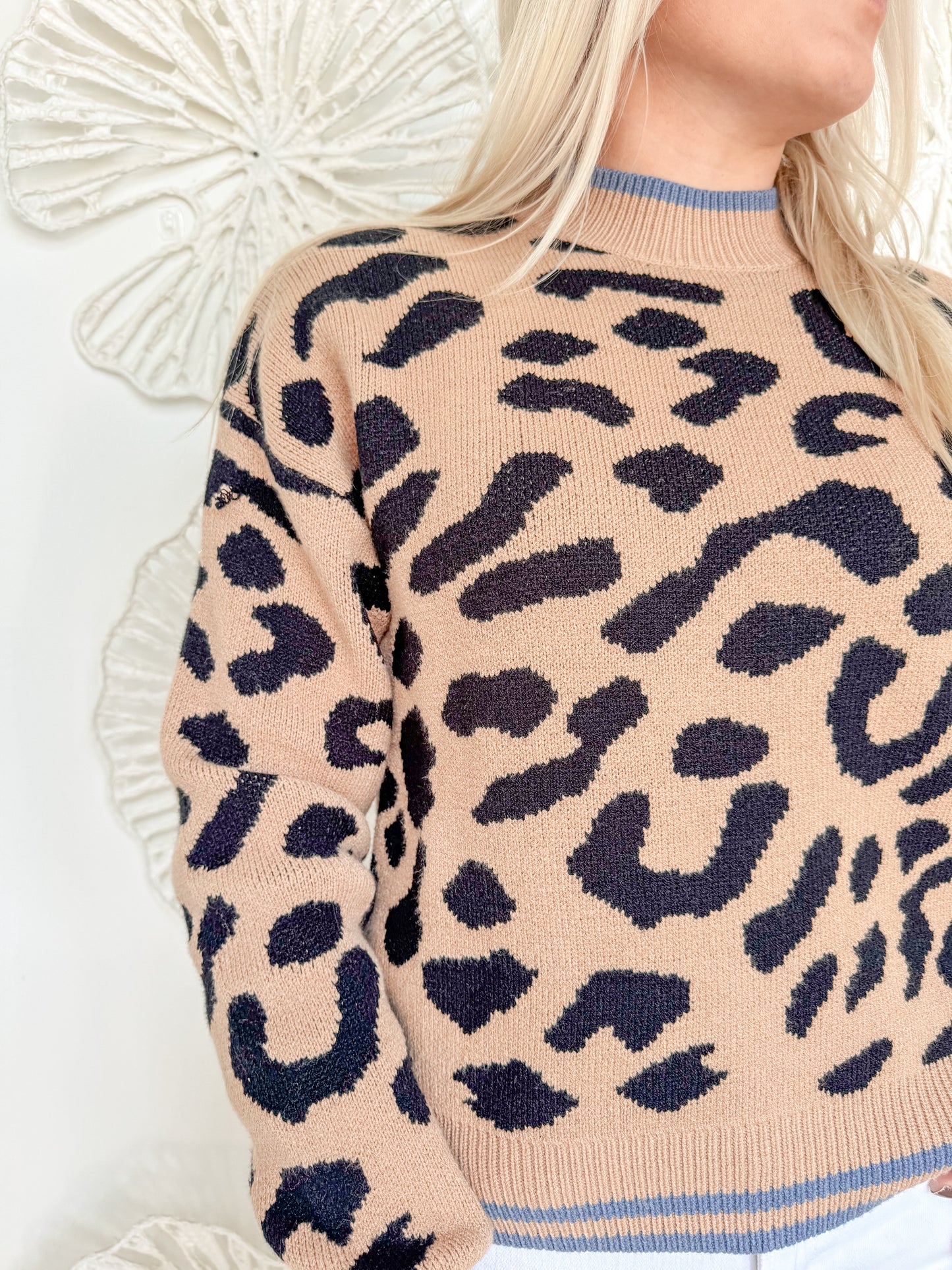 Cheetah Print Knit Sweater