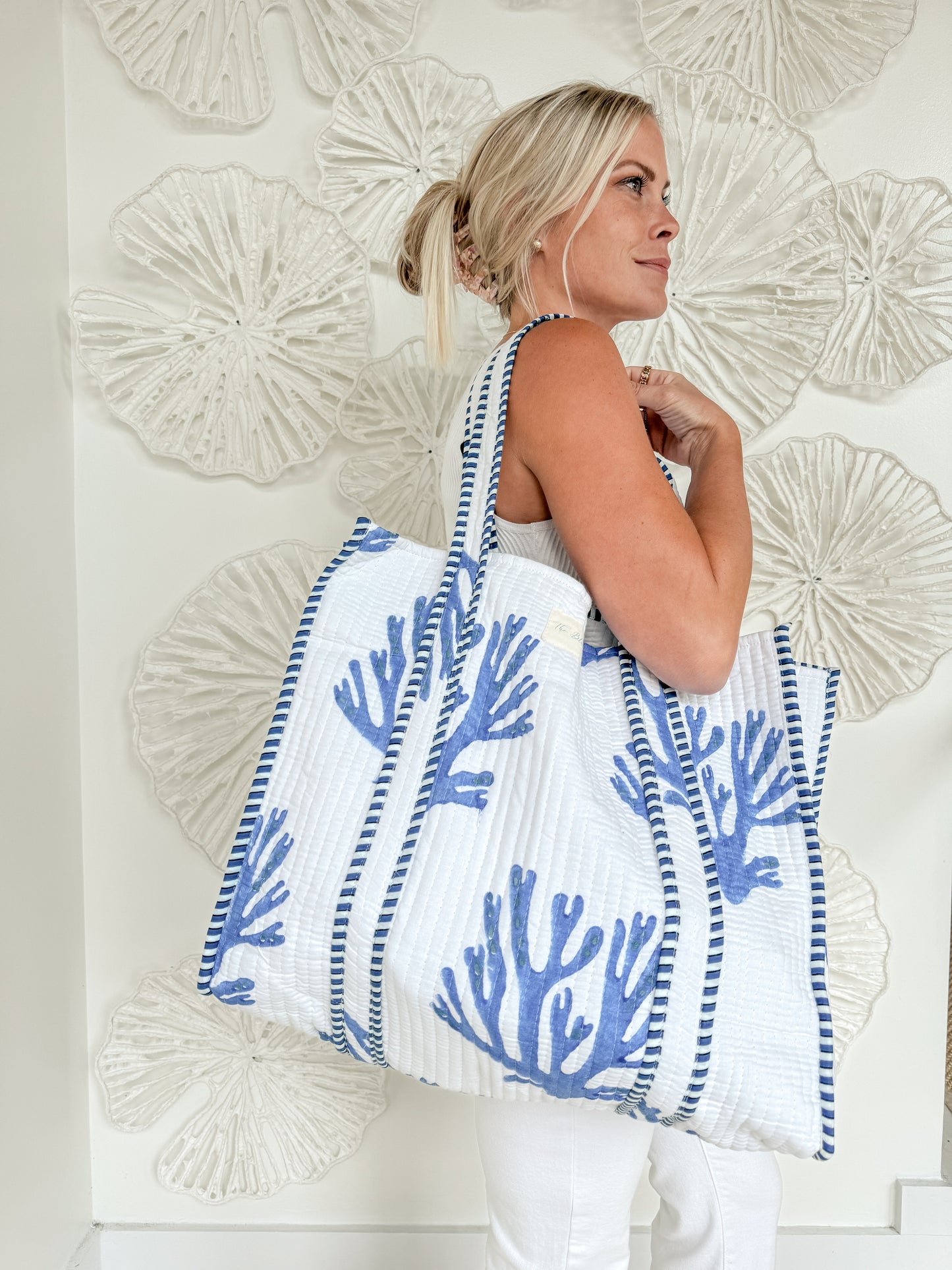 The Cora Block Print Tote