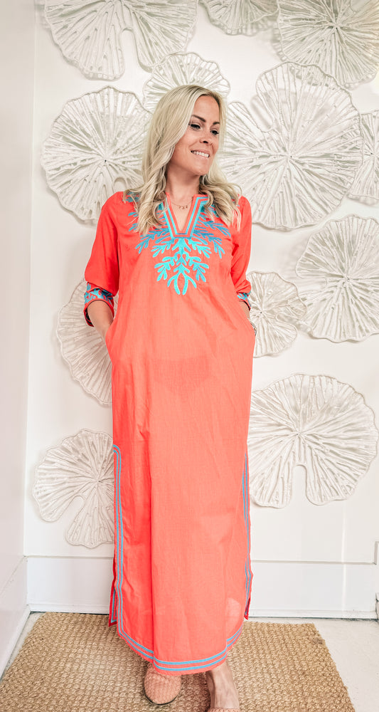 Gretchen Scott Coral Slit Maxi