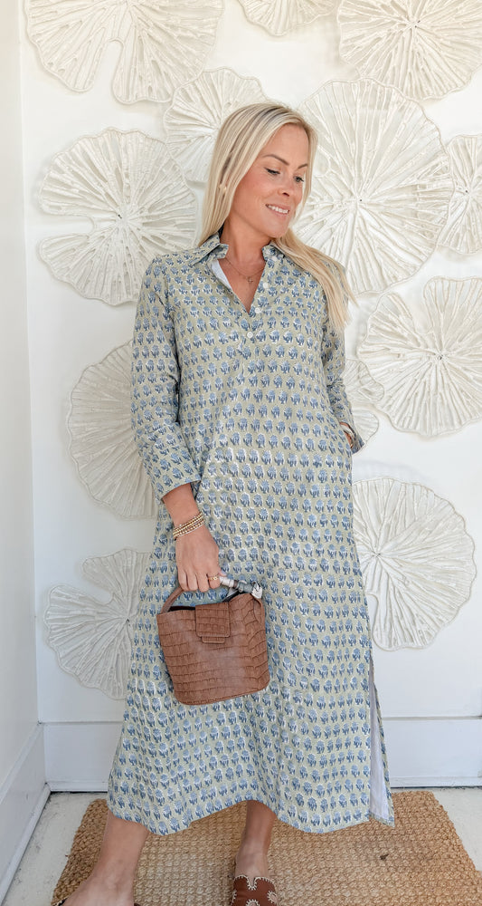 The Cassie Block Print Maxi