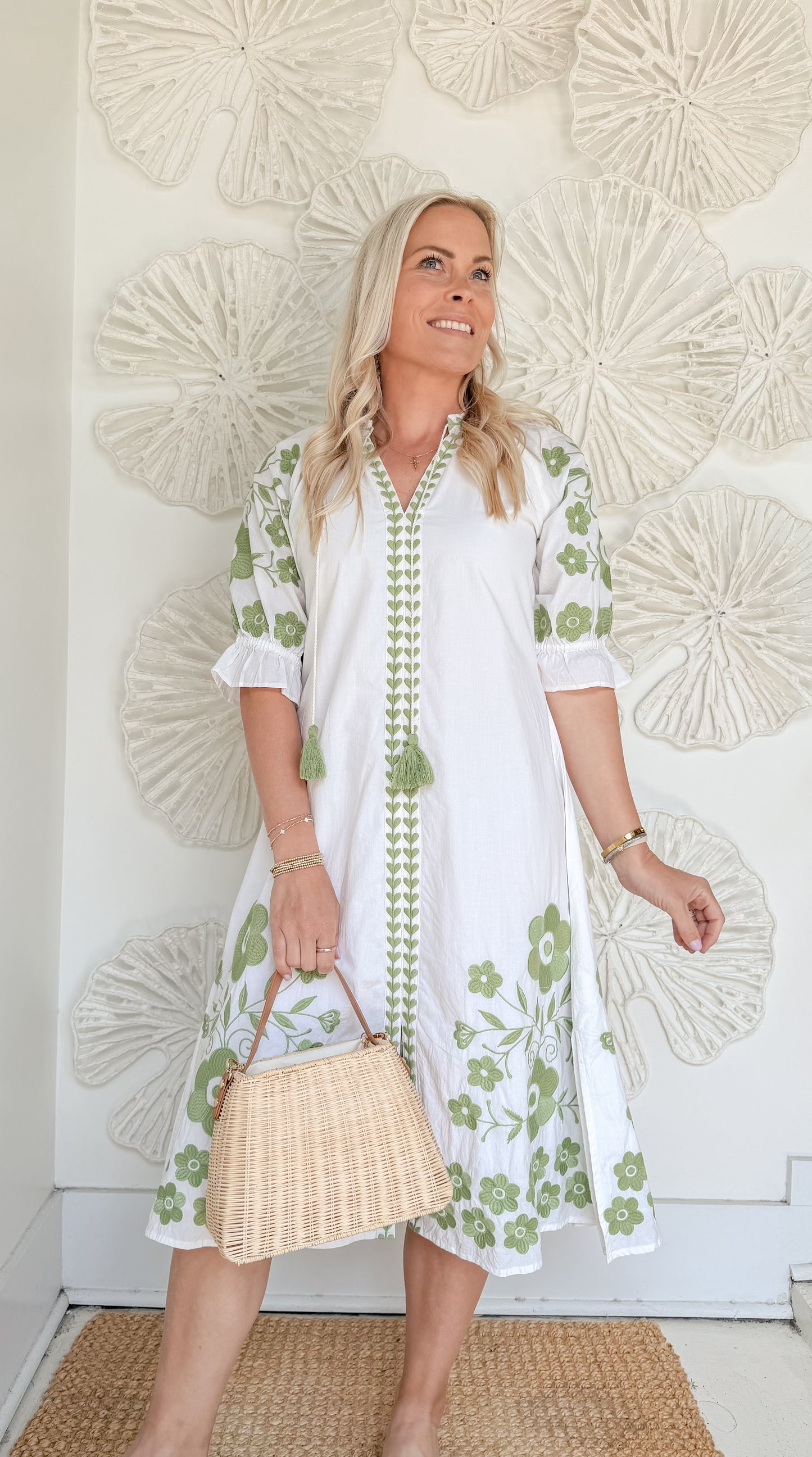 The Rosie Green Embroidered Midi