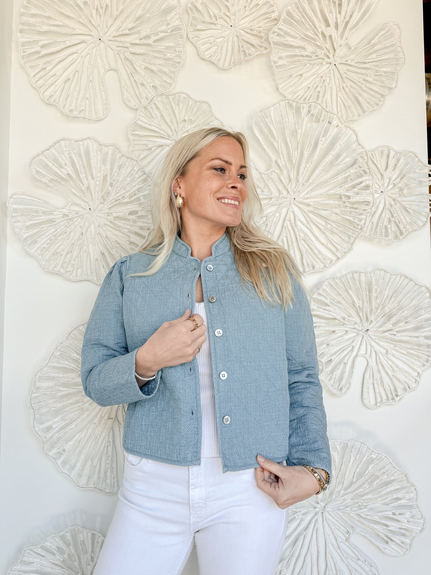 Sail to Sable Denim Quilted Jacket