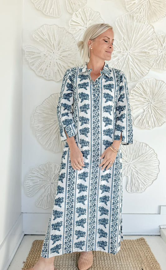 The Nicole Block Print Maxi