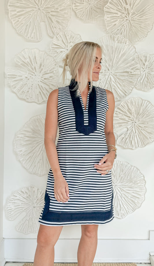 Sail to Sable Navy Striped Tunic