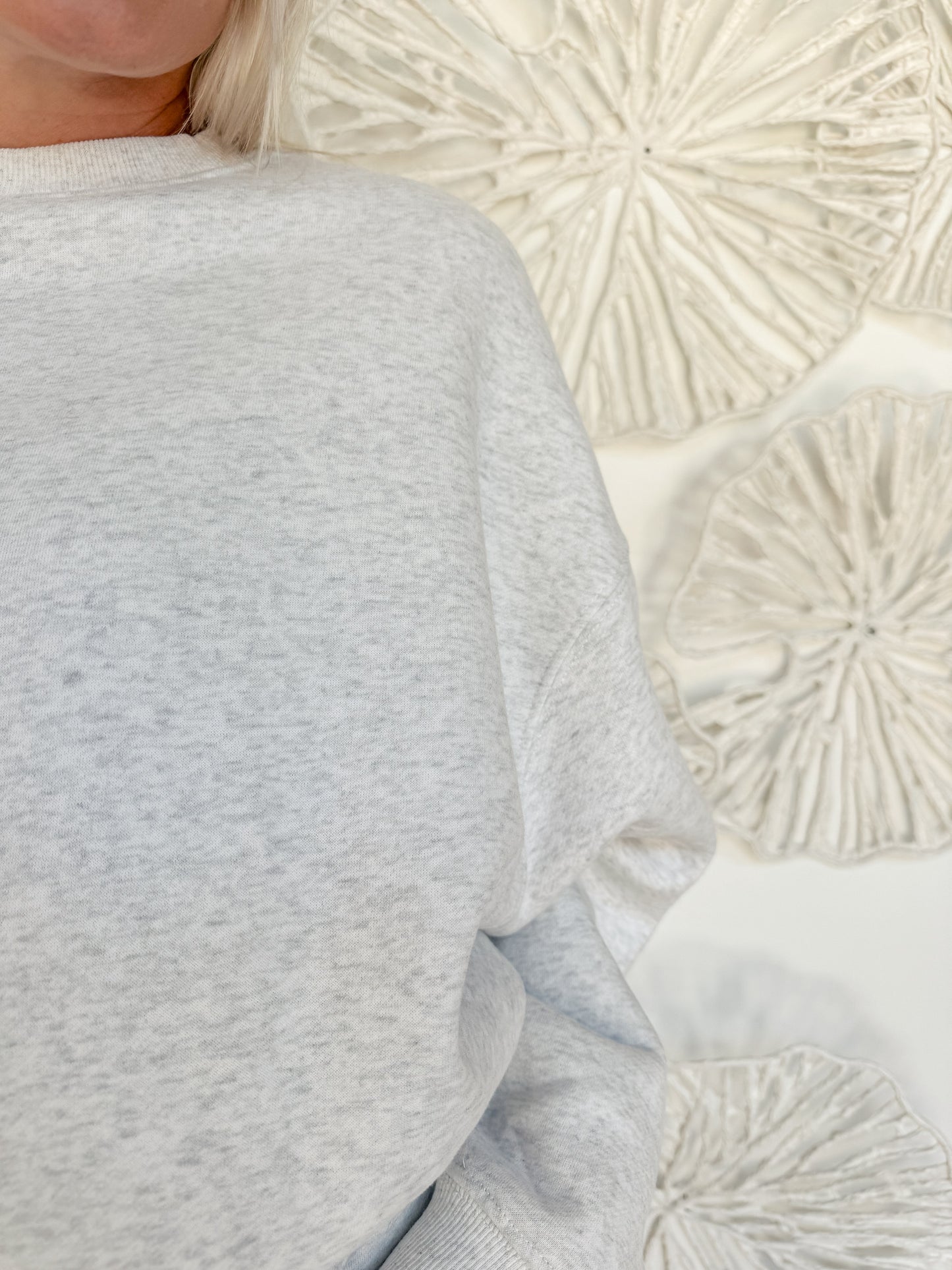 Light Grey Crewneck Short Set