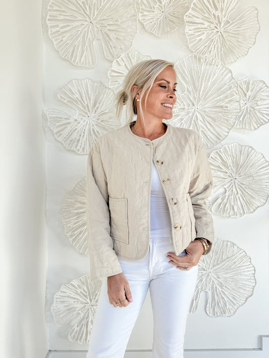 Tan Quilted Jacket