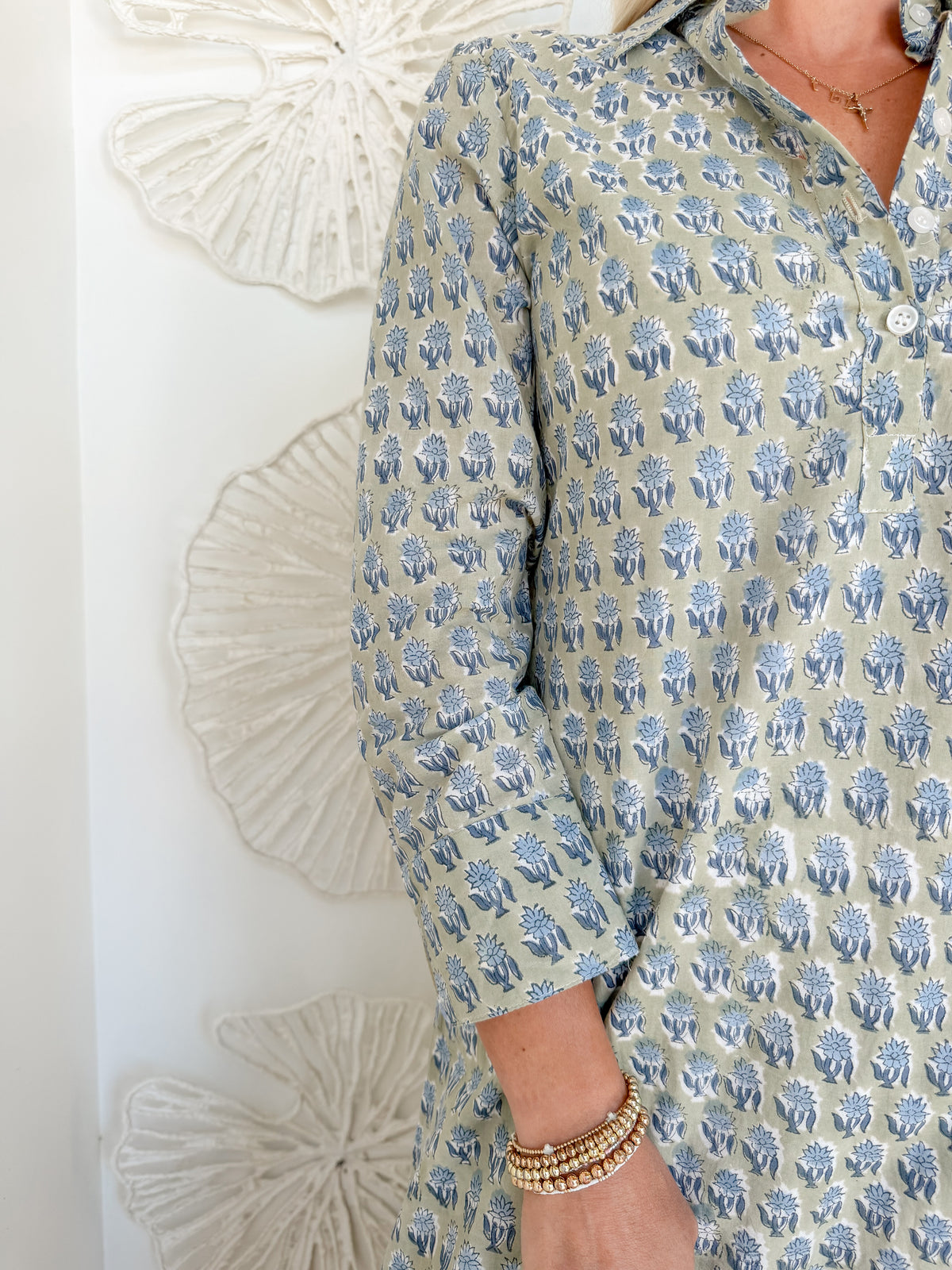 The Cassie Block Print Maxi