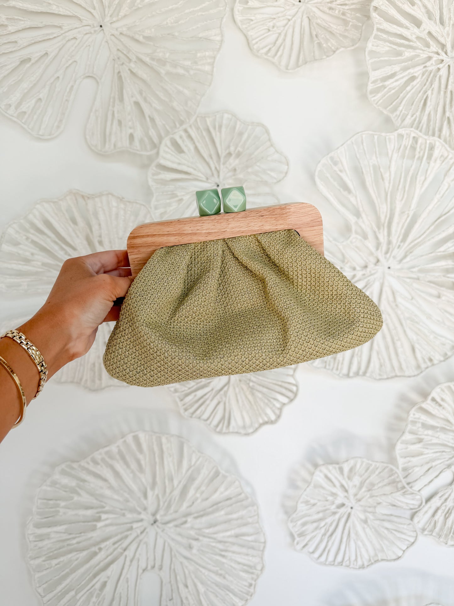 Woven Clutch with Magnetic Clasp