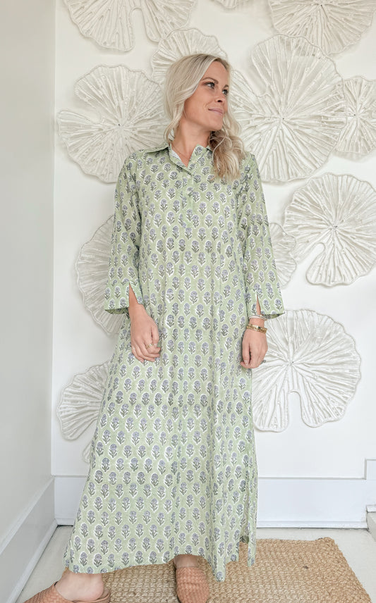 The Stephanie Block Print Maxi