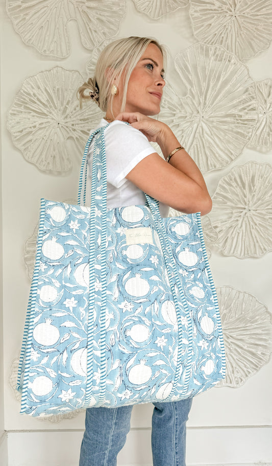The Amelia Block Print Tote