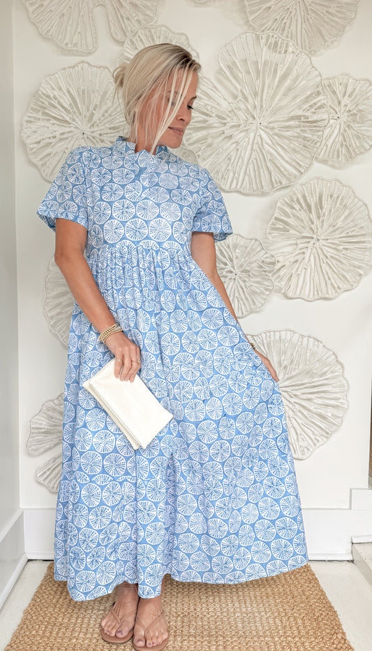 The Sandy Block Print Maxi