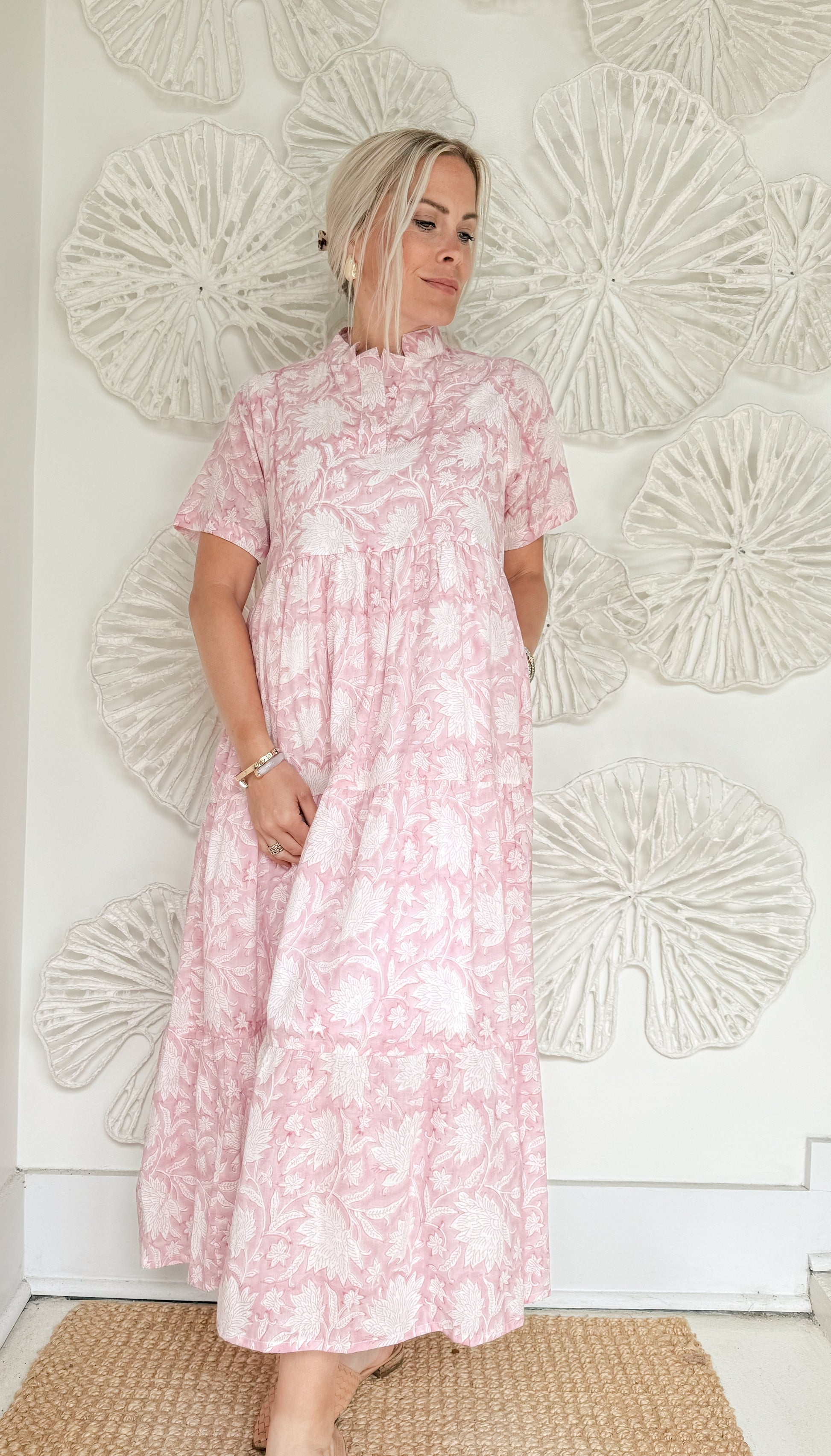 block print maxi dress The Gwen Block Print Maxi – blueheronboutique