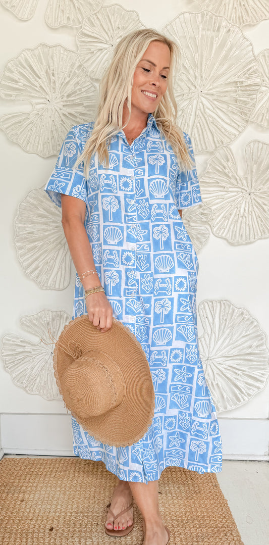 The Florence Block Print Midi
