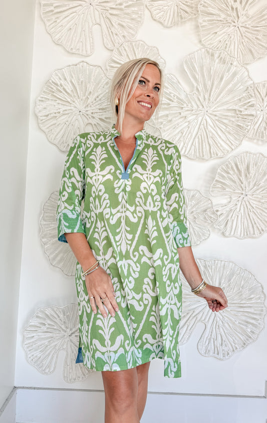 Green Ikat Mini/Coverup