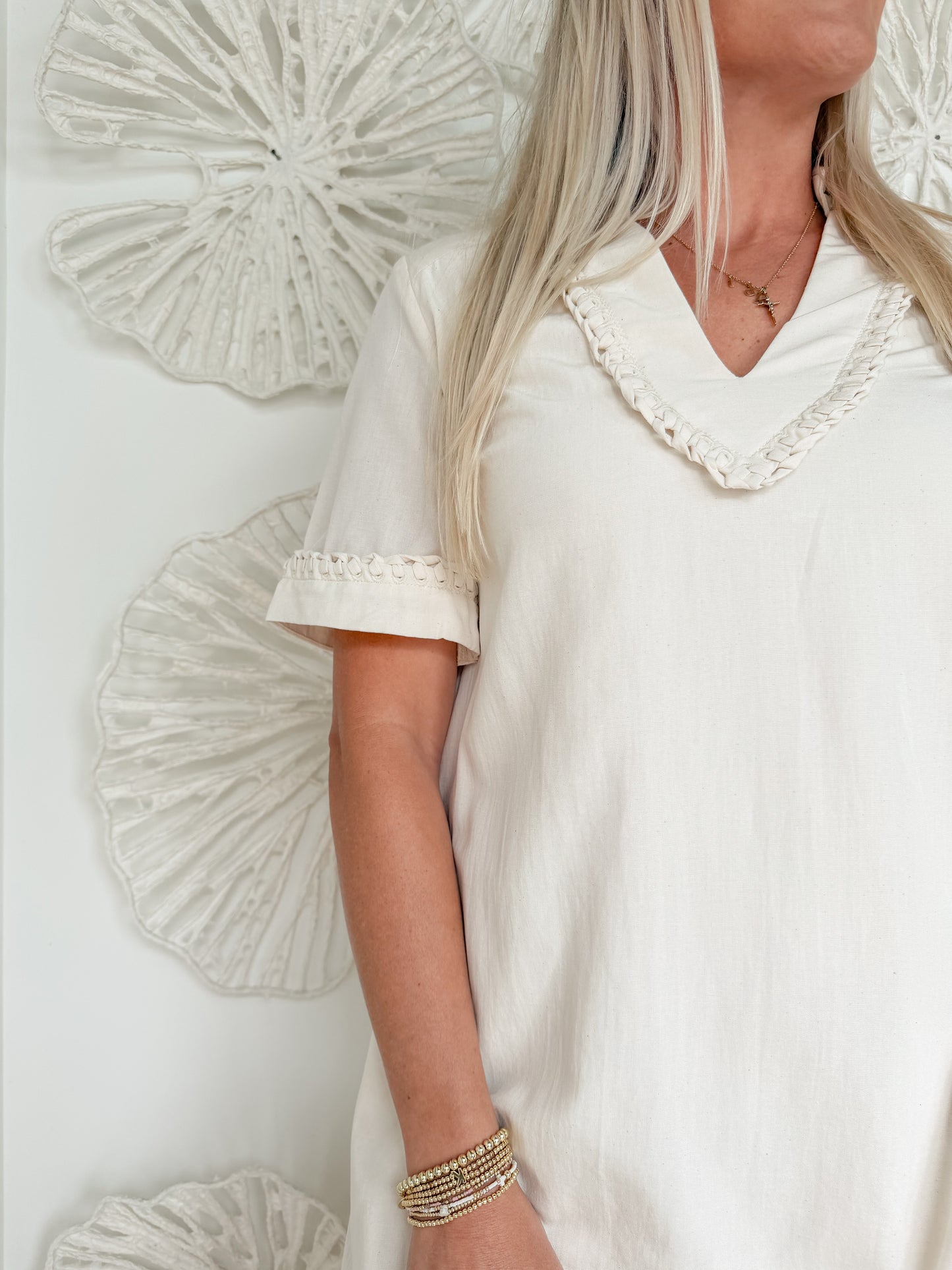 Cream Braided Mini