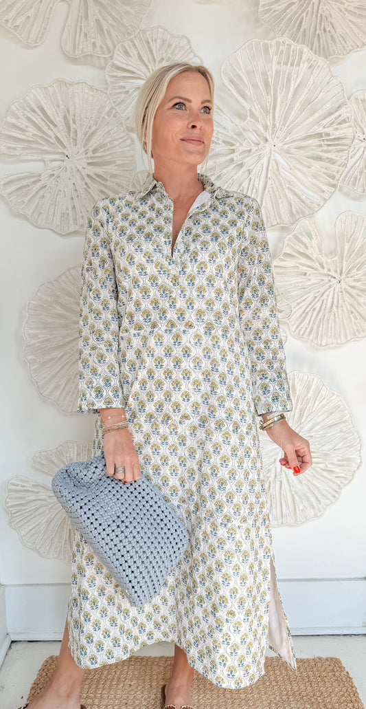 The Willow Block Print Maxi