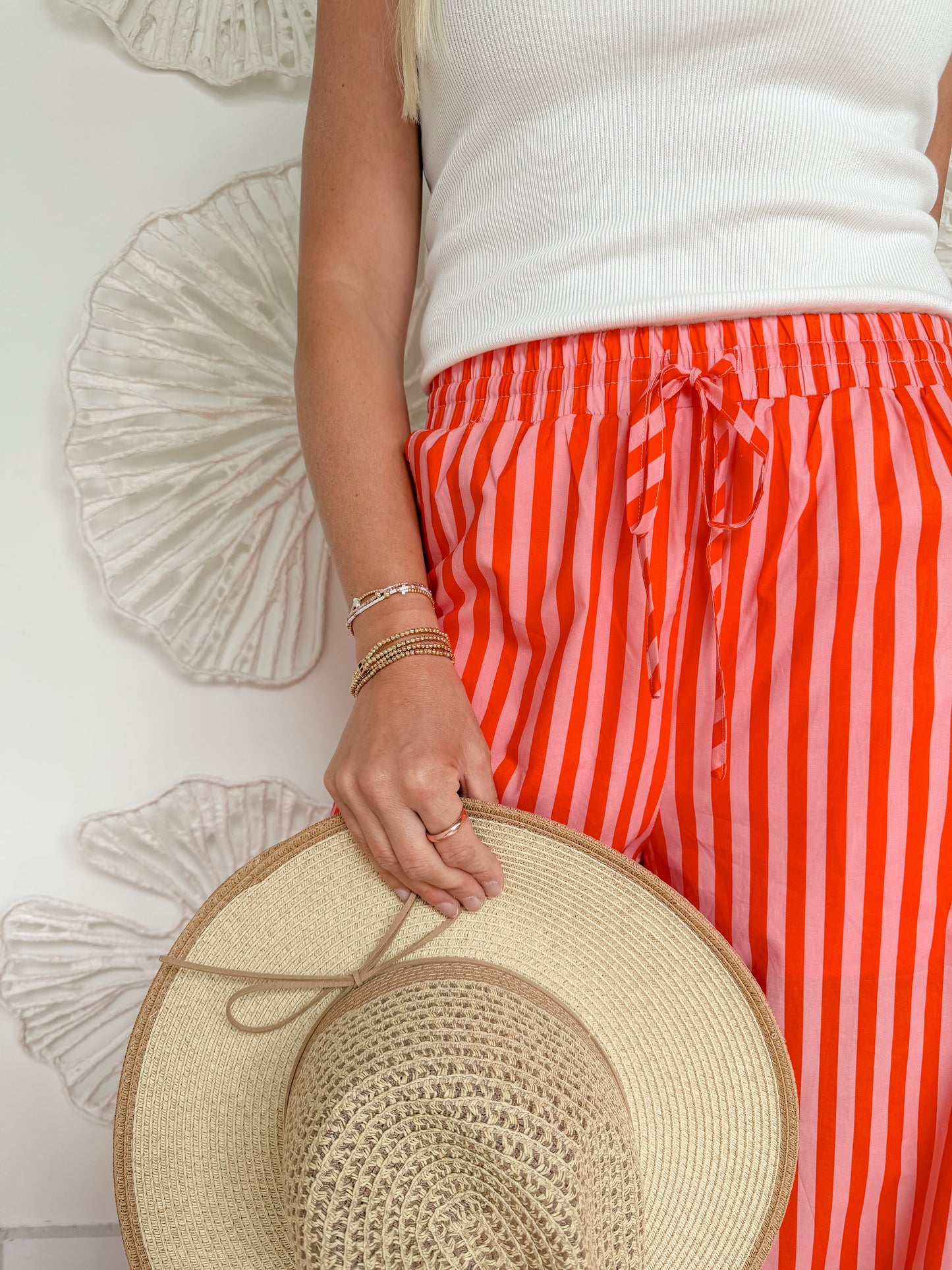 Orange/Pink Striped Pant