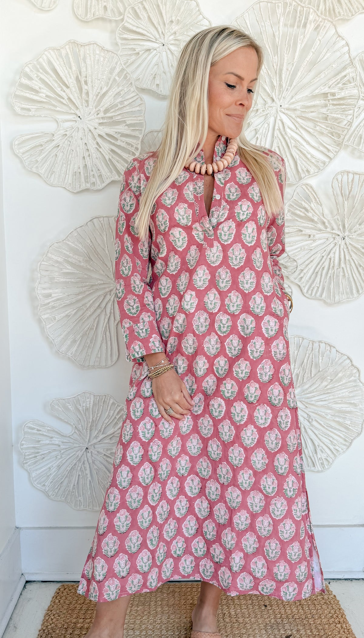 The Tatum Block Print Midi