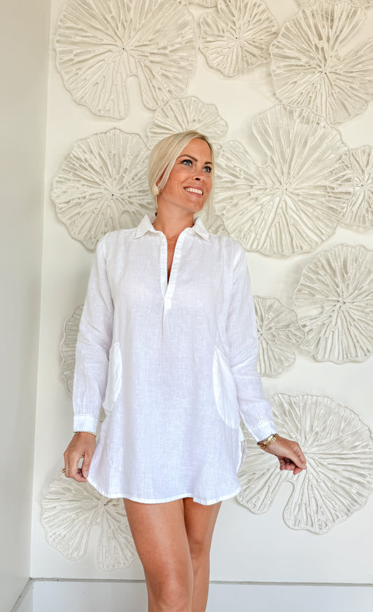 White Linen Tunic/Coverup