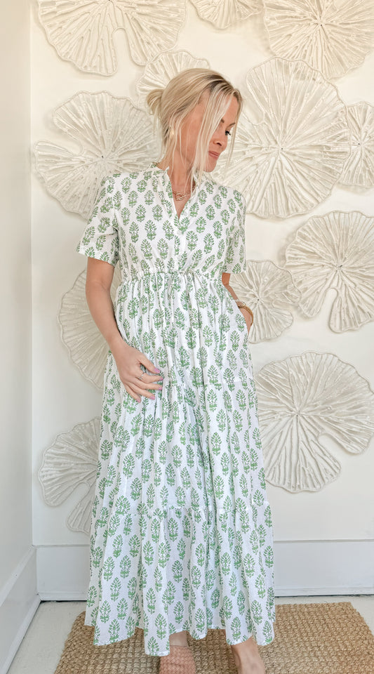 The Sara Block Print Maxi