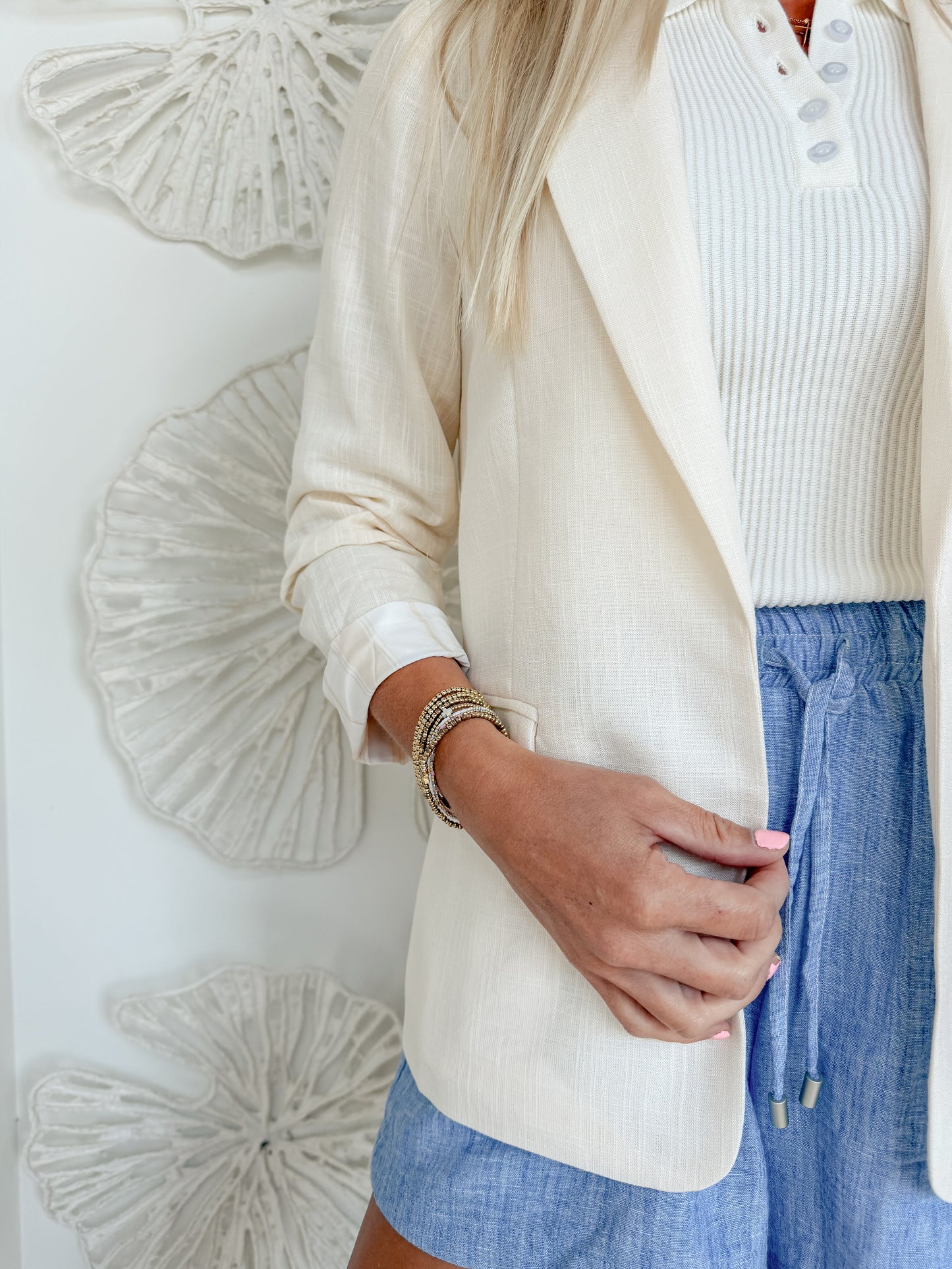 Soft Yellow Tailored Blazer