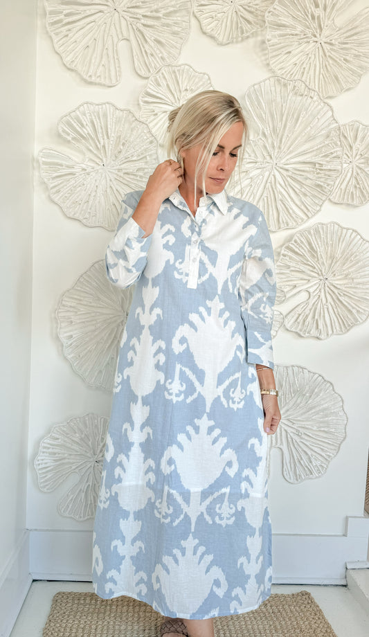 The Christina Block Print Maxi