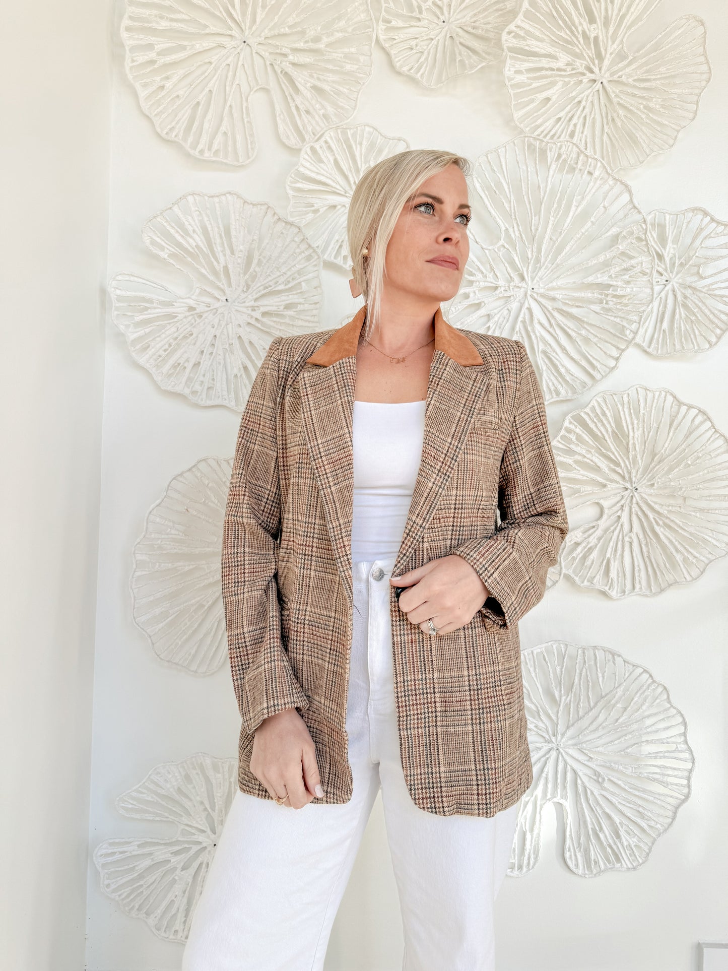 Brown Plaid Blazer