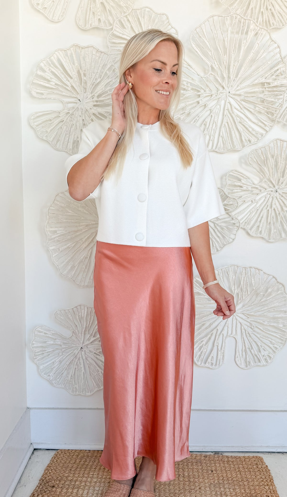 Spiced Cider Satin Skirt
