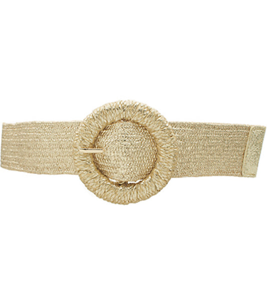 Gold Round Straw Belt