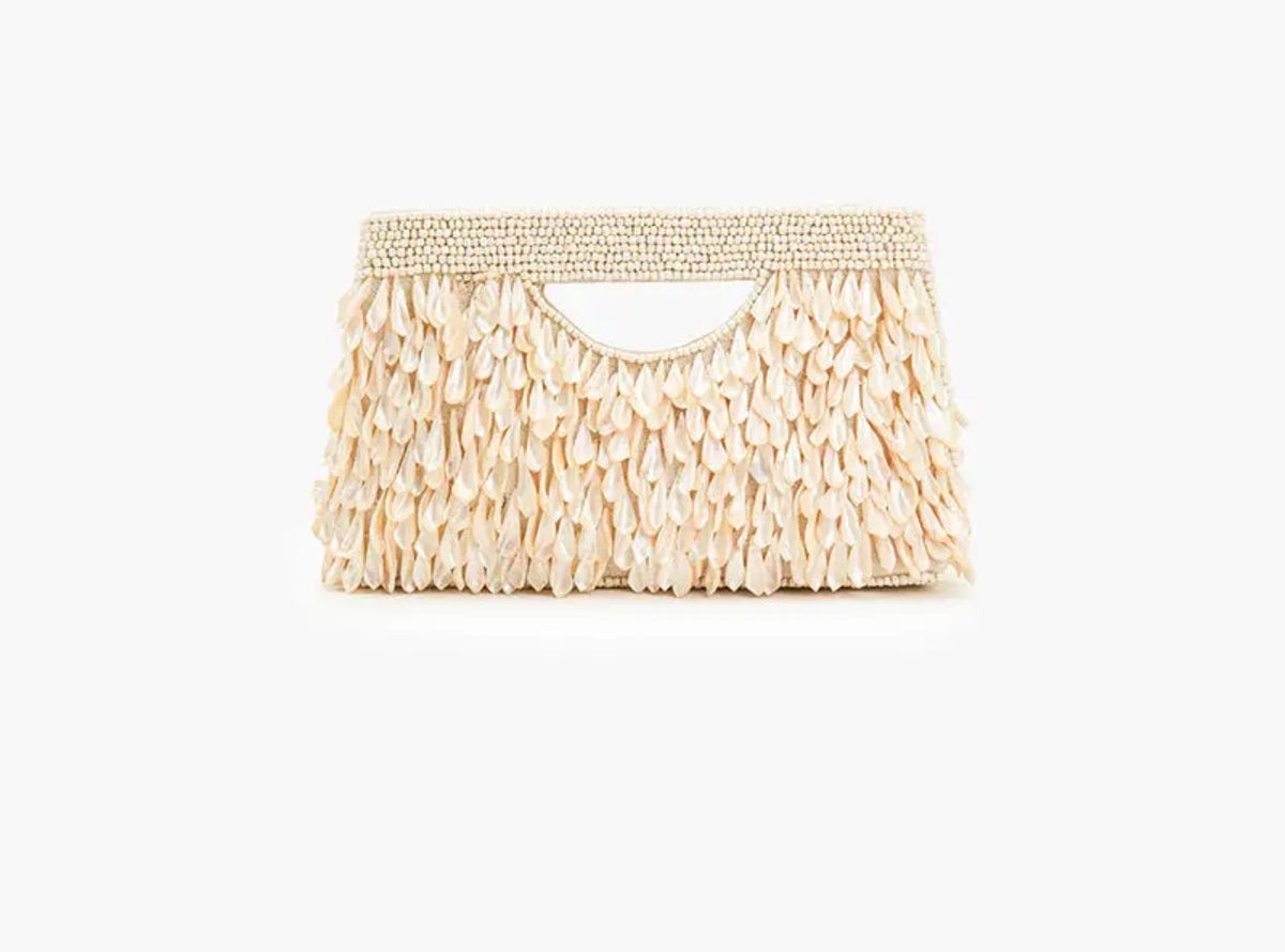 Rainbow Shell Rectangle Clutch