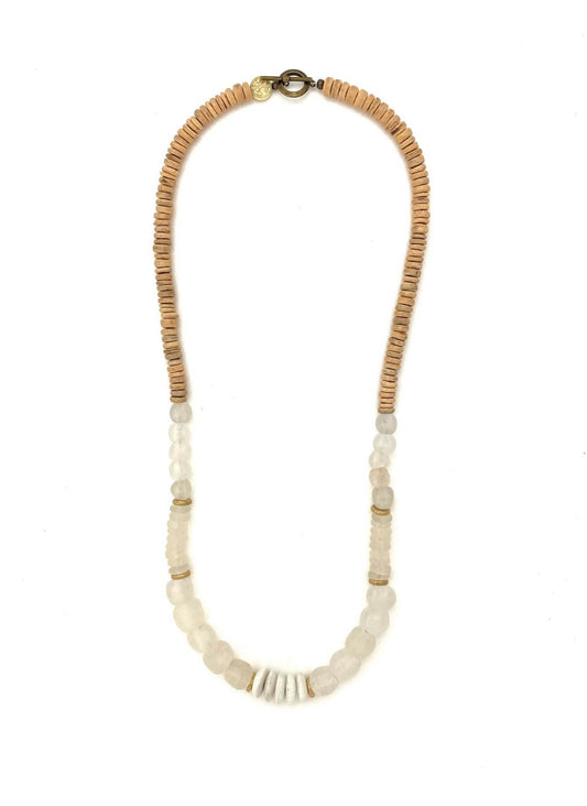 Clear Bead Long Necklace