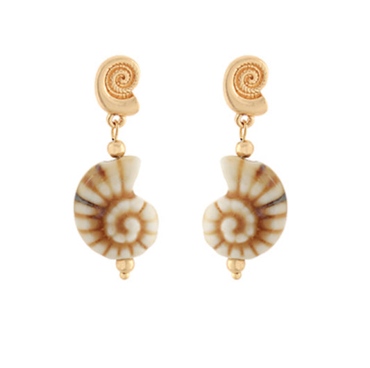 Brown Shell Dangle