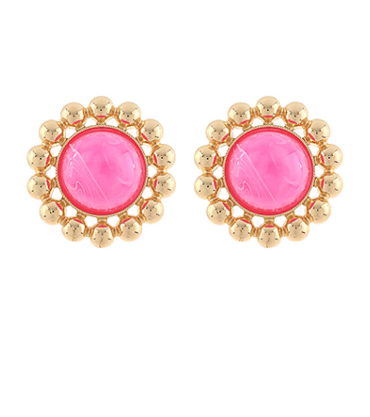 Dome Stone & Ball Stud