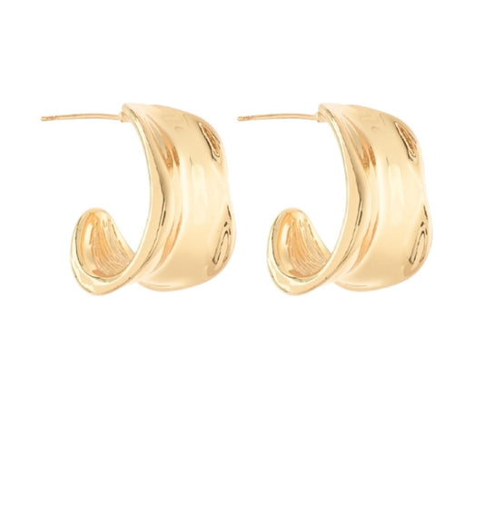 Gold Geometric Hoops