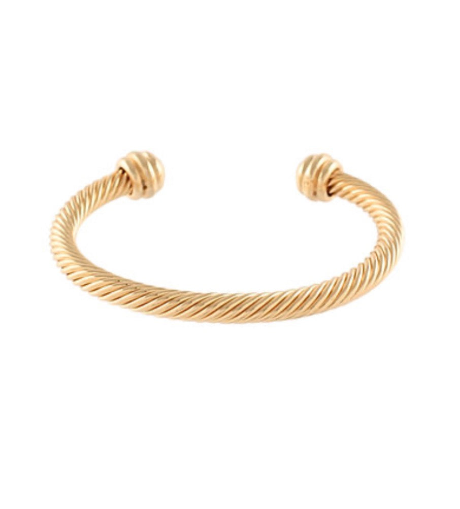 Thin Gold Cable Cuff