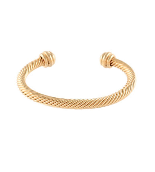 Thin Gold Cable Cuff