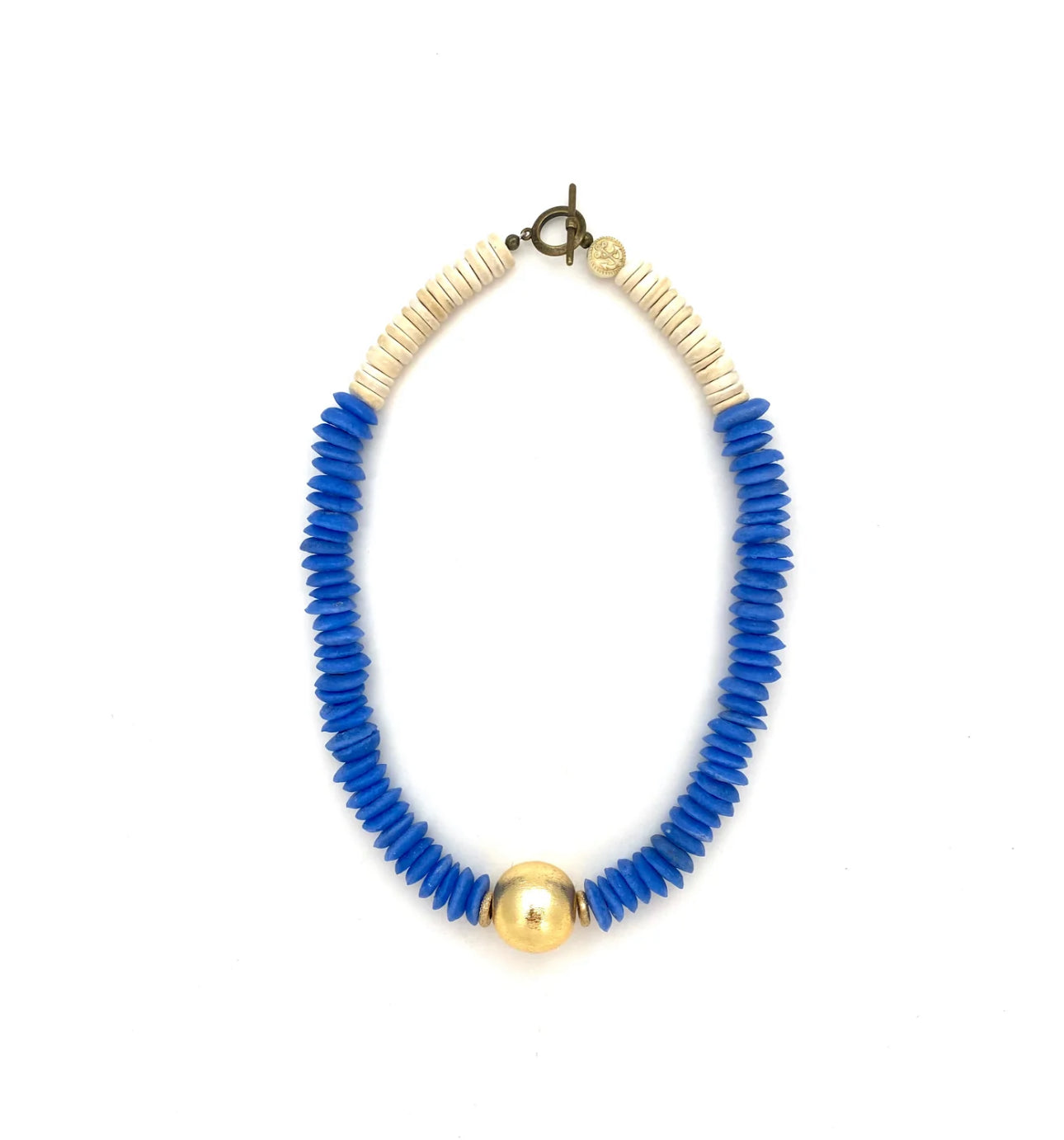 Cobalt Stone Bead Necklace