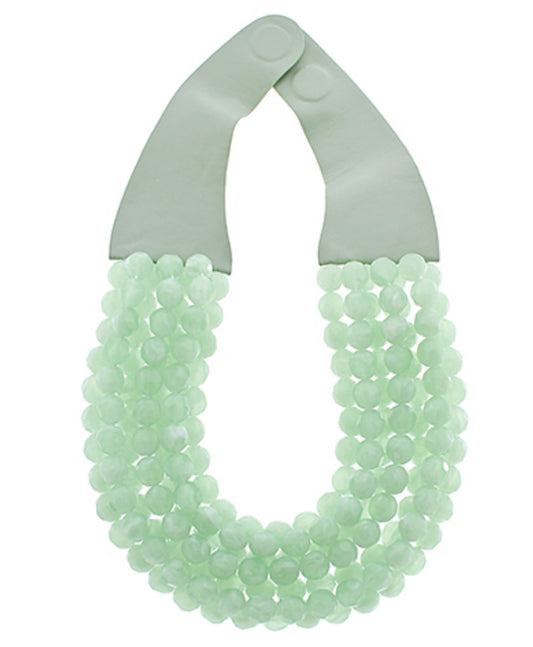 Mint Agate Ball Necklace