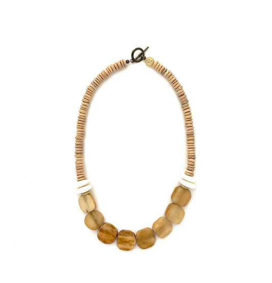 Brown/White Bead Necklace