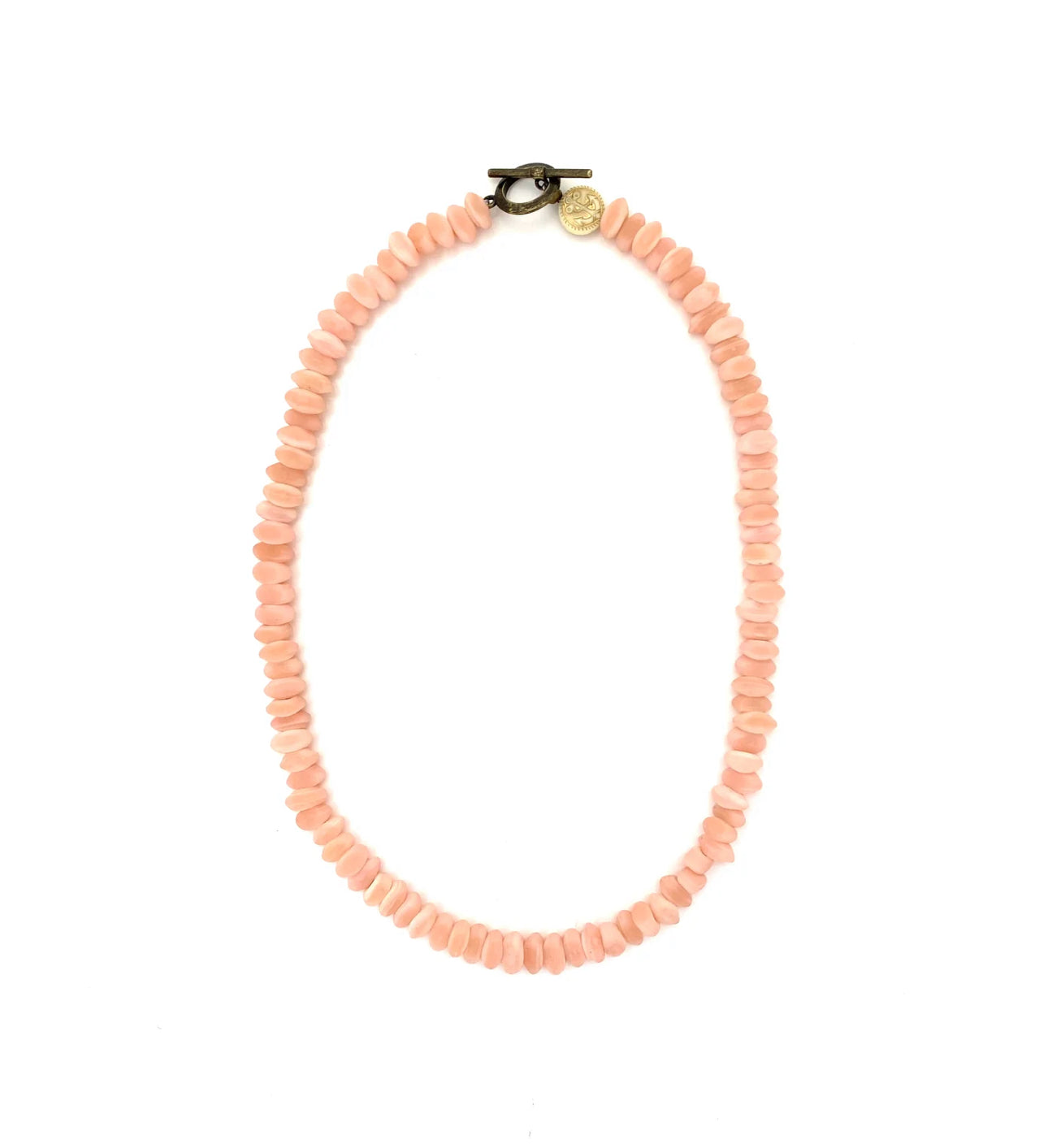 Peach Glass Bead Necklace