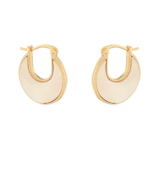 Mother of Pearl Crest Earrings