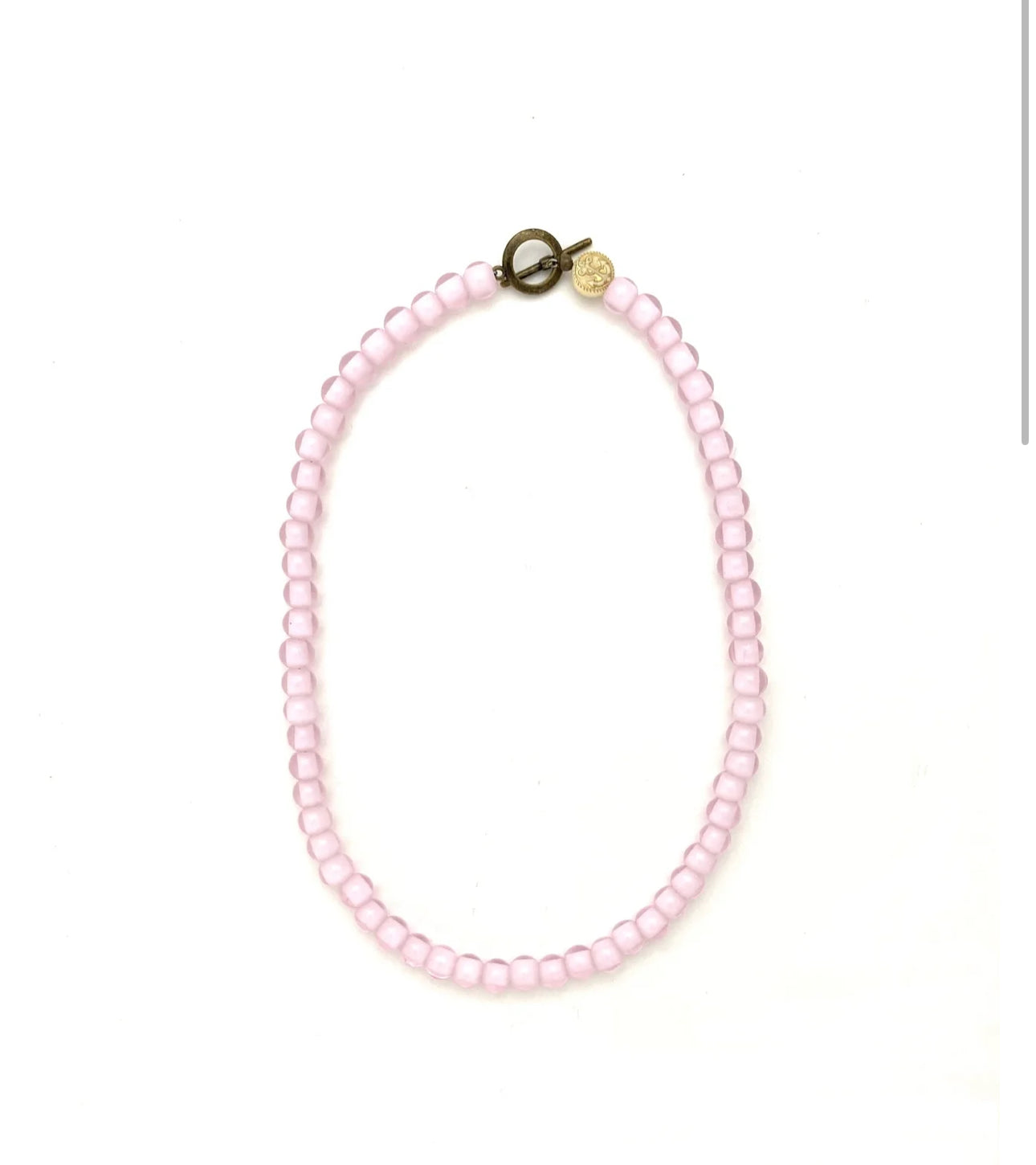 Blush Glass Bead Necklace